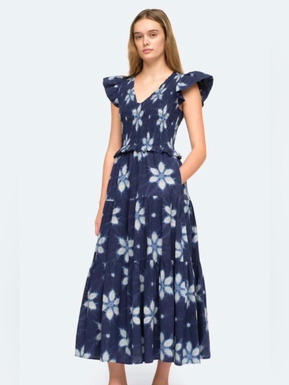 Sea New York Isla Smocked Dress ruched top